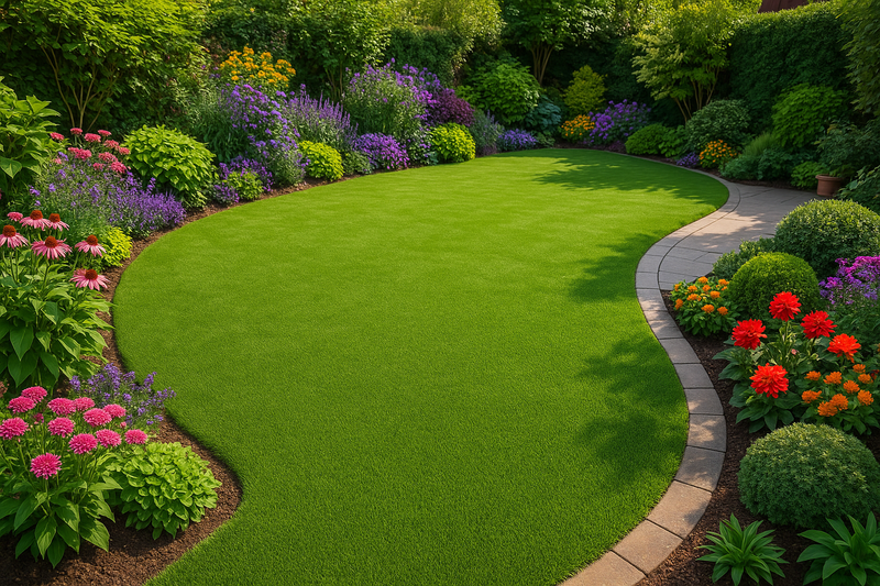 artificial grass lush garden